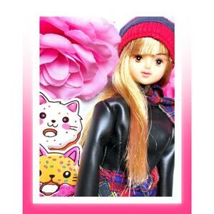 VTG Takara Japan Nice to Meet You Tartan Check MITSUKI Doll Jenny Friend Barbie